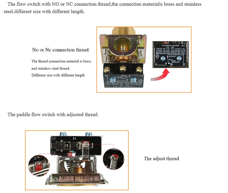 Red Liquid Flow Switch Flow Switch Shanghai Cixi Instrument CO LTD